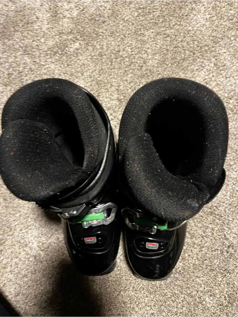 Dalbello green menace 2 Kids Black & Green Ski Boots Sz 21.5